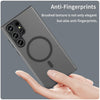 For Samsung Galaxy S23 Ultra 5G MagSafe Frosted Translucent TPU + PC Full Coverage Phone Case(Black)