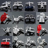 Men Shirts Enamel Lacquered Cufflinks, Color: Red Boxing Glove