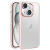 For iPhone 15 Plus Hardware Side Cooling Skin Feel Frosted Metal Lens Frame Phone Case(Pink)