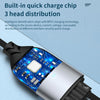 ADC-008 66W USB to USB-C/Type-C + 8 Pin + Micro USB 3 in 1 Fully Compatible Fast Charge Data Cable, Length:1.2m