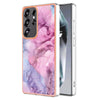 For Samsung Galaxy S25 Ultra 5G Electroplating Marble Dual-side IMD Phone Case(Pink 013)