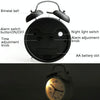Metal Quality Mute Luminous Alarm Clock Classic Double Bell Clock(Yellow)