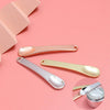 3 PCS Zinc Alloy Cosmetics Spoons Cream Split Spoon(Silver)