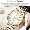 OLEVS 5563 Men Luminous Waterproof Quartz Watch(White + Gold)