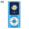 1.8 inch TFT Screen Metal MP4 Player With 8G TF Card+Earphone+Cable(Blue)