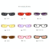 Square Sunglasses Women Imitation Diamond Lasses Fashion UV400 Sunglasses(C3)