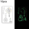 10 PCS Waterproof Color Luminous Tattoo Sticker Face Sticker(EX-011)