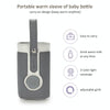 027 Leather Insulated Baby Bottle Cover Heating Bottle Bag, Size: Free Size(Green)