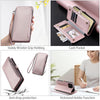 For Samsung Galaxy A36 Leather Stitching Multi-card Slot Zipper Phone Case(Rose Gold)