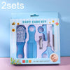 2sets 6 in 1 Baby Care Cleaning Kit Nail Scissors Combination Set, Color: Blue