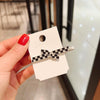 Rhinestone Fashion Hair Clips Women Bangs Headwear, Styles: 331 Checkerboard X-shaped