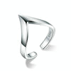 S925 Sterling Silver Ring Horn Point Opening Ladies Ring