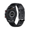 DW161.39 inch AMOLED Screen Smart Watch, Support Heart Rate / Blood Pressure Monitoring, Leather Strap(Black)