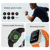 A70 1.96 Inch Health Monitoring Multifunctional IP68 Waterproof Bluetooth Call Smart Watch(Silver Steel)