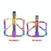 1 Pair PROMEND Three Peilin Bearing Aluminum Alloy CNC Bicycle Colorful Pedal PD-M86CY