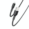 YESIDO CA97 2.4A USB to 8 Pin Braided Charging Data Cable with Indicator Light, Length:1.2m(Black)