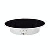 20cm USB Electric Rotating Turntable Display Stand Video Shooting Props Turntable for Photography, Load: 8kg(White Base Black Velvet)