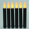 LED Electronic Candle Lights Flameless Long Rod Christmas Candle, Spec:Flashing Yellow Light-Black