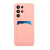 For Samsung Galaxy S25 Ultra 5G Card Slot Design Shockproof TPU Phone Case(Pink)
