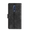 For Nokia 8 Skin Feel Crocodile Texture Magnetic Clasp PU Leather Phone Case(Black)