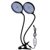 LED Plant Growth Lamp USB Remote Control Clip Waterproof Full Spectral Natural White Seedling Planting Light, Power: 30W Two Head