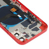 iPhone 12 Red Battery Back Cover Assembly with Side Keys & Camera Lens