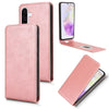 For Samsung Galaxy A36 5G Magnetic Vertical Flip Leather Phone Case(Rose Gold)