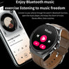 BM01 1.45 inch Leather Band IP68 Waterproof Smart Watch Support Bluetooth Call / NFC(Silver)