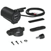 ZH-526I1 Car / Motorcycle 4.2A Dual USB Port Car Charger(Blue Light)