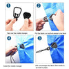 10 PCS Awning Banner Tarpaulin Plastic Clip Field Camping Mountaineering Tent Clip, Color: Black Clip+Hook