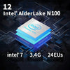 T9 Plus N100 DDR5 16G+0G UK Plug 12th Alder Lake Dual Gigabit LAN+3 HDMI 4K HD Pocket Mini PC