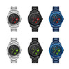 SANDA P1065 Wheel Series Casual Steel Band Quartz Watch For Men(Black Red)