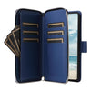 For Samsung Galaxy A73 5G Nine-card Slots Zipper Wallet Bag Leather Phone Case(Blue)
