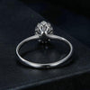 S925 Sterling Silver Plated With White Gold 1 Carat Moissanite Ring(No.8)