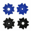 4sets Car Universal Wiper Hole Protective Cover PVC Dustproof Snowproof Wiper Pad(Black Big Hole)