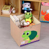 Youngshoots Cotton Linen Cartoon Toy Storage Basket Clothing Storage Box,Style Washable(Longevity Turtle)