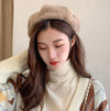 Autumn and Winter Beret Ladies Hats Plush Warmth Retro Painter Hat, Size: Adjustable(Khaki)