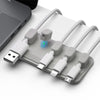 Punch Free Self-Adhesive Desktop Magnetic Data Cable Storage Fixer(Blue)
