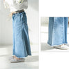 Retro Autumn Clothes Flare Pants Jeans Wide Leg Pants for Girls, Height:Size 15 Shit for (120-130cm(Blue)