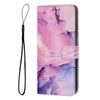 For Samsung Galaxy A05 Painted Marble Pattern Leather Phone Case(Purple)