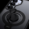 For Samsung Galaxy S25+ 5G Frosted MagSafe Phone Case with 360 Degree Rotating Holder(Black)