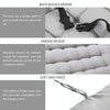 120x50x8cm Home Soft Lounger Cushion Garden Fabric Backrest Rattan Chair Cushion(Navy Blue)