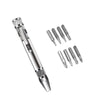 8 In 1 Screwdriver Aluminum Alloy Combination Disassembly Pen Repair Screwdriver(Silver)