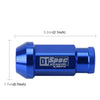 20 in 1 D1 Spec P1.5 M12x1.25 Racing Wheel Nut, Length: 40mm (Blue)