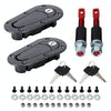 A Pair Car Carbon Fiber Cover Lock Modified Hood Lock General Racing Car Cover Lock(Carbon Black)