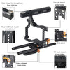 YELANGU YLG0904A-C Handle Video Camera Cage Stabilizer for Panasonic Lumix DMC-GH4 / Sony A7 & A7S & A7R & A7RII & A7SII(Orange)