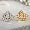 Mini Crown Shape Brooch For Woman(Gold)