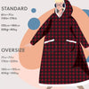 Lazy Blanket Lambswool TV Blanket Wearable Blanket, Size: Length 150CM(Navy Blue)