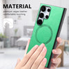 For Samsung Galaxy S25+ 5G Solid Color Retro Magsafe PU Back Cover Phone Case(Green)