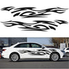 2 PCS/Set D-521 Fire Totem Pattern Car Modified Decorative Sticker(White)